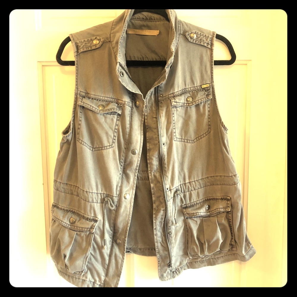 Max Jeans Grey Tensel Vest Size (M)